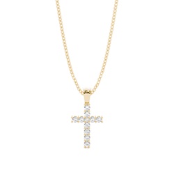 0.22ct Round Diamond Cross Pendant
