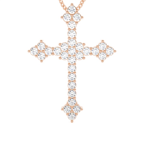 4 Prong Setting Cross Pendant