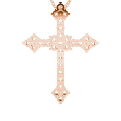 Kreuz Anhänger in einer Krappenfassung