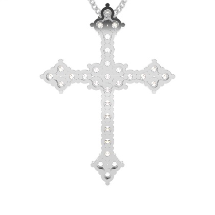 Kreuz Anhänger in einer Krappenfassung