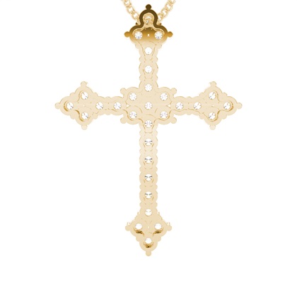 Kreuz Anhänger in einer Krappenfassung