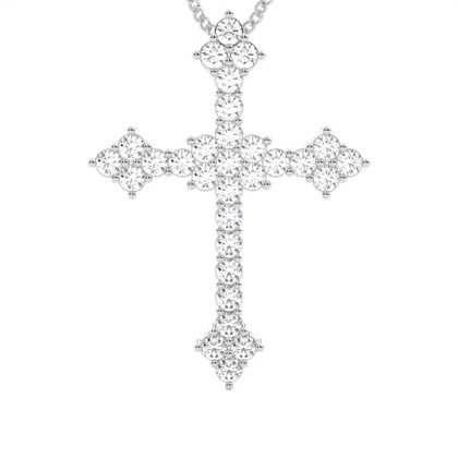 4 Prong Setting Cross Pendant