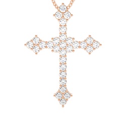 4 Prong Setting Cross Pendant