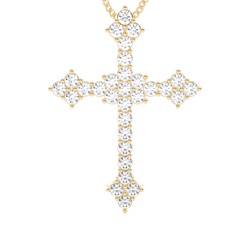 4 Prong Setting Cross Pendant