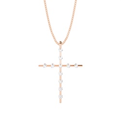 Channel Setting Cross Pendant