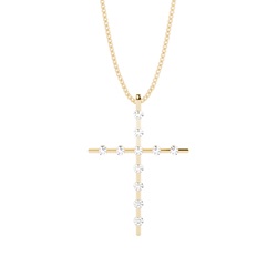 Channel Setting Cross Pendant