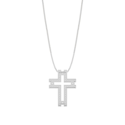 Diamant Kreuz Anhänger in einer Pavefassung
