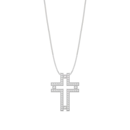 Pave Setting Cross Pendant