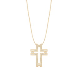 Pave Setting Cross Pendant