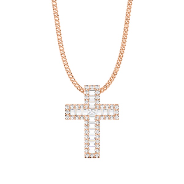 Pave Setting Cross Pendant