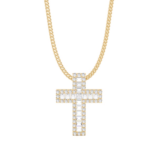 Pave Setting Cross Pendant