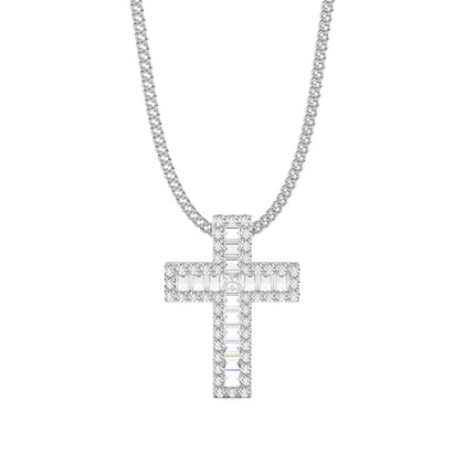 Pave Setting Cross Pendant