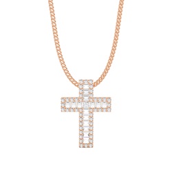 Pave Setting Cross Pendant