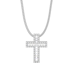 Diamant Kreis Anhänger in einer Pavefassung