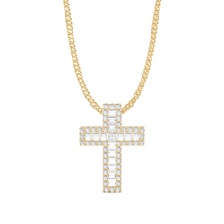 Pave Setting Cross Pendant