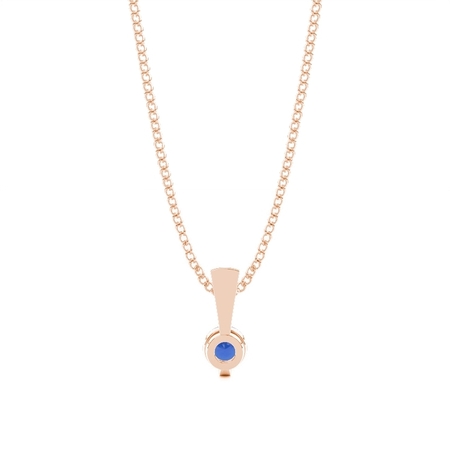 Bar Einstellung Classic Blue Sapphire Pendant