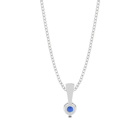Bar Einstellung Classic Blue Sapphire Pendant