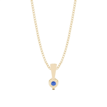 Bar Einstellung Classic Blue Sapphire Pendant