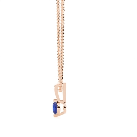 Bar Einstellung Classic Blue Sapphire Pendant