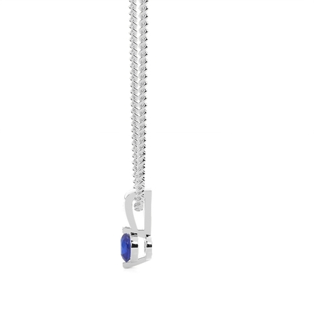 Bar Einstellung Classic Blue Sapphire Pendant