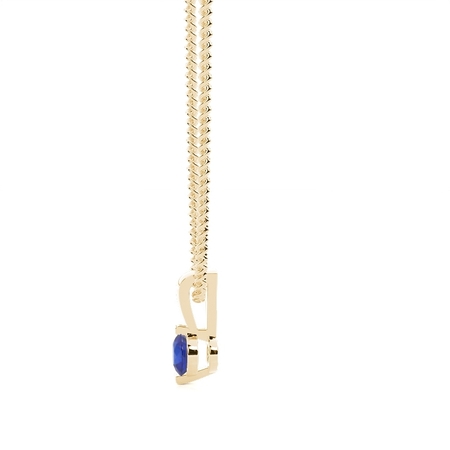 Bar Einstellung Classic Blue Sapphire Pendant