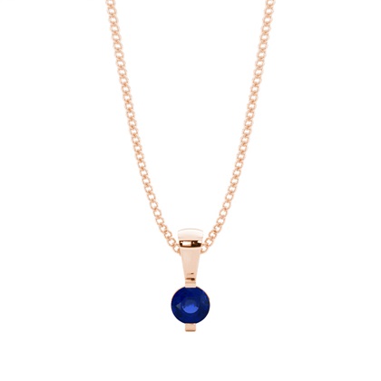 Bar Setting Classic Blue Sapphire Pendant