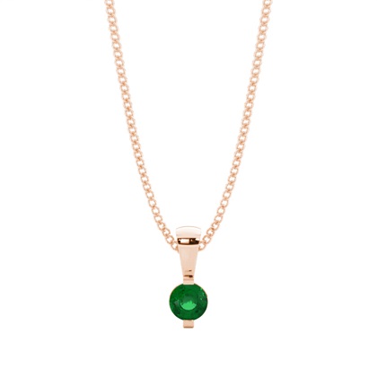 Bar Setting Classic Emerald Pendant