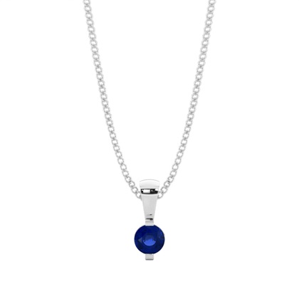 Bar Setting Classic Blue Sapphire Pendant