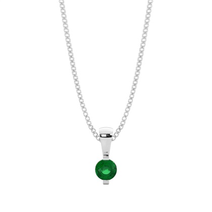 Bar Setting Classic Emerald Pendant