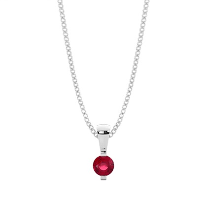Bar Setting Classic Ruby Pendant