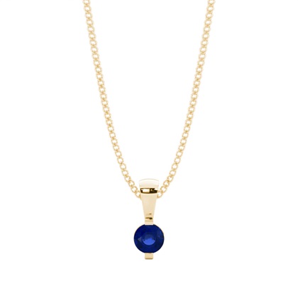 Bar Setting Classic Blue Sapphire Pendant
