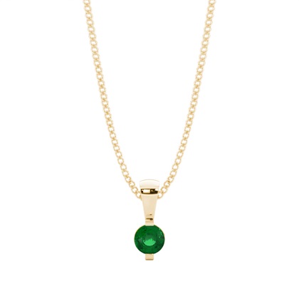 Bar Setting Classic Emerald Pendant