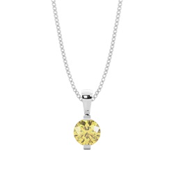 Bar Set Yellow Diamond Solitaire Pendant