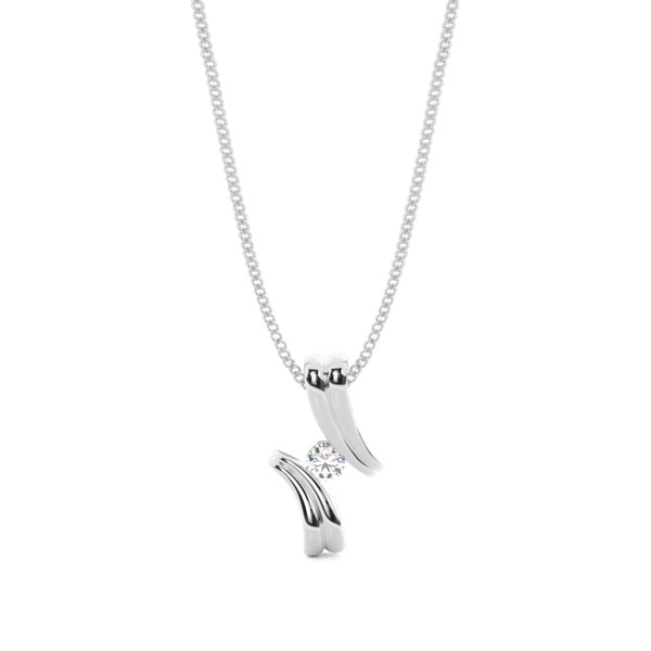 Channel Setting Classic Solitaire Pendant