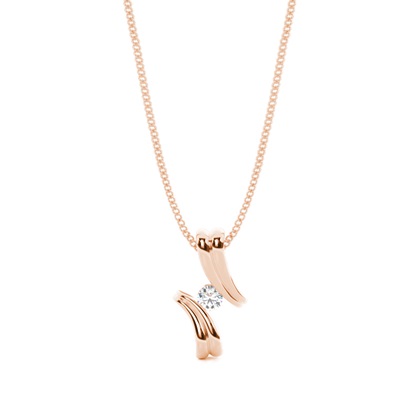 Rose Gold Solitaire Diamond Pendants