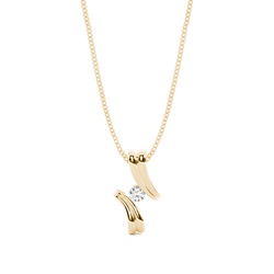 Channel Setting Classic Solitaire Pendant
