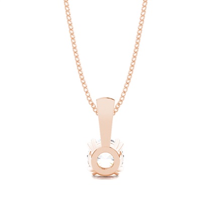 Rose Gold Solitaire Diamond Pendants