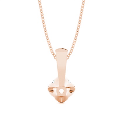 Rose Gold Solitaire Diamond Pendants