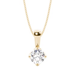 4 Prong Setting Classic Solitaire Pendant
