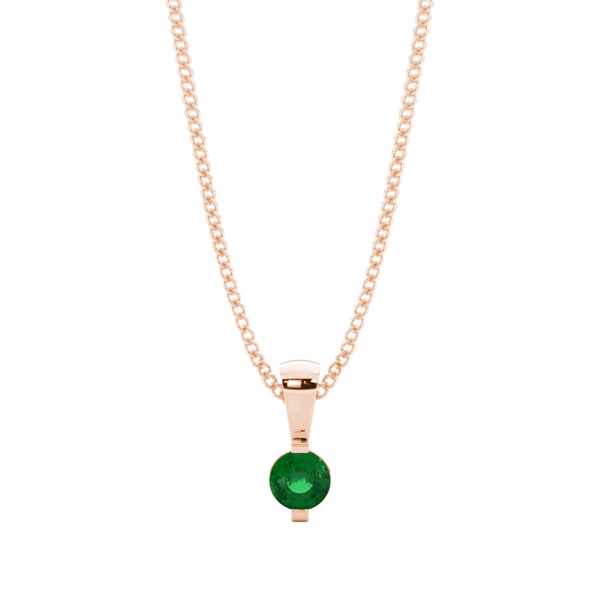 Bar Setting Classic Emerald Pendant