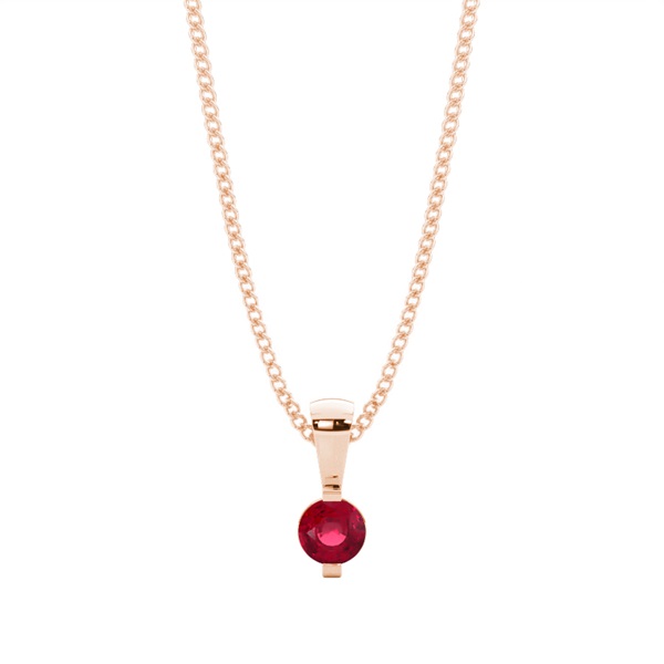 Bar Setting Classic Ruby Pendant