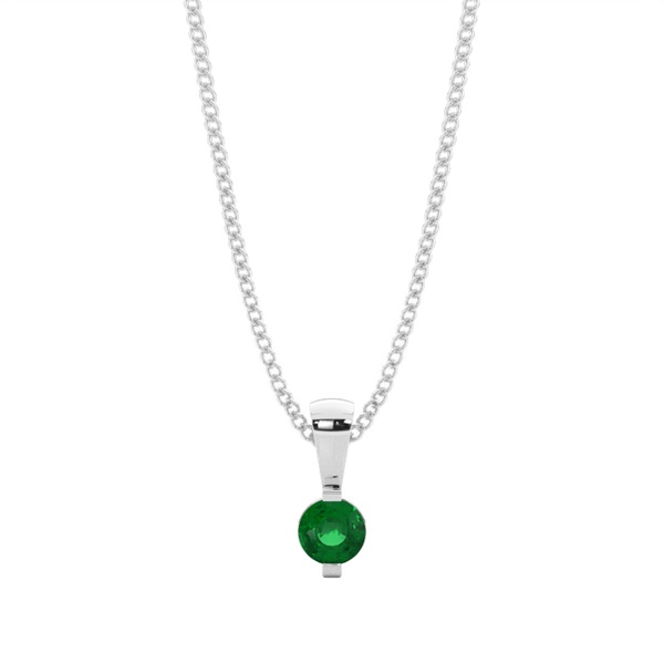 Bar Setting Classic Emerald Pendant