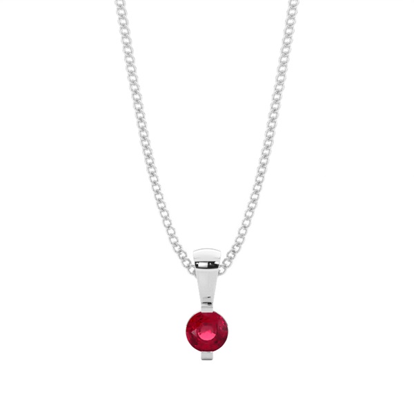 Bar Setting Classic Ruby Pendant