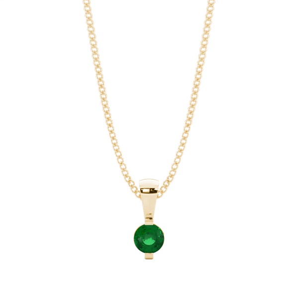 Bar Setting Classic Emerald Pendant
