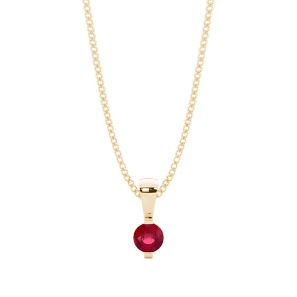 Bar Setting Classic Ruby Pendant
