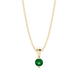 Bar Setting Classic Emerald Pendant
