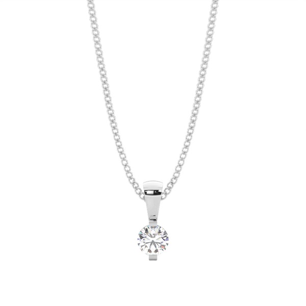 Bar Setting Classic Solitaire Pendant