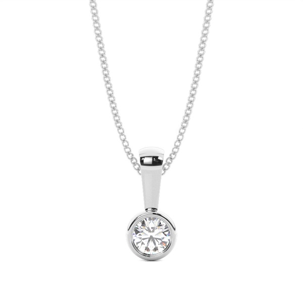Full Bezel Setting Classic Solitaire Pendant