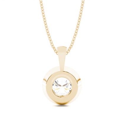 Gelbgold Solitär Anhänger