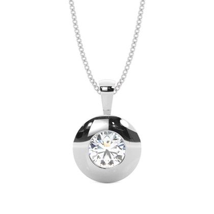 Full Bezel Setting Classic Solitaire Pendant